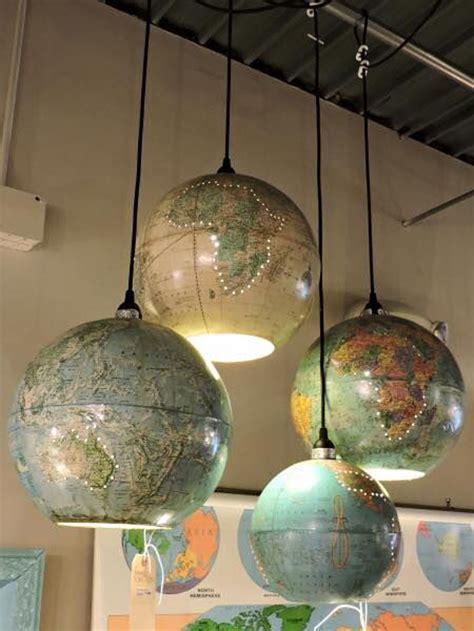A New Trend Has Started With People Turning Vintage Globes Into Pendant Lights And They Actually