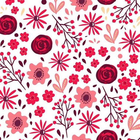 Download Red Floral Seamless Pattern For Free In 2020 Background