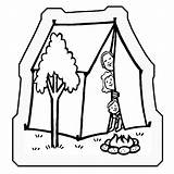 Coloring Tent Camping Toddlers Popular Printable Getcolorings Dis Coloringhome sketch template