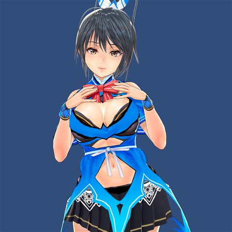 sexy anime girl 3d model rigged cgtrader