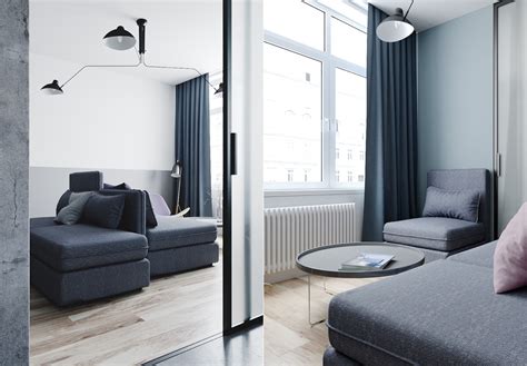 Two Small Apartments A Blue Oasis Of Minimalist Living