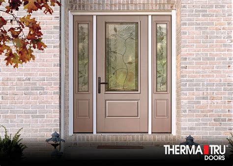 Variety of sdl grid patterns. Therma-Tru Smooth-Star fiberglass door painted Pink Shadow ...