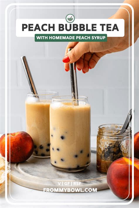 Peach Bubble Tea Milk Tea Recipe Boba Tea From My Bowl