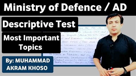 Ministry Of Defence Ad Descriptive Test Most Important Topics Mod Ad