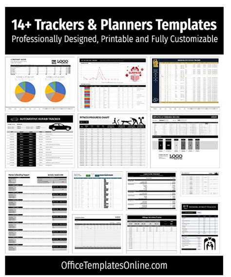 14 Free Trackers And Planners Templates For Ms Excel