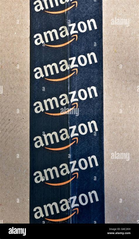 An Amazon Prime Box With Amazons Signature Tape Stock Photo Alamy
