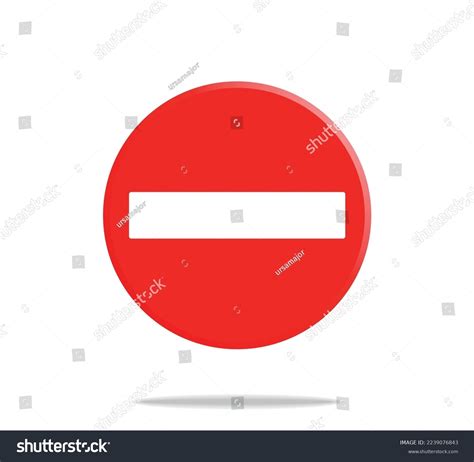 3d No Entry Sign Vector Design Stock Vector Royalty Free 2239076843