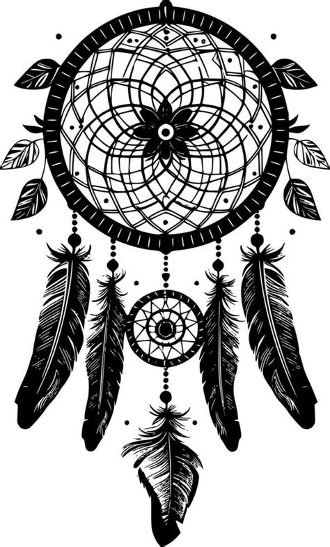 Dream Catcher Minimalist And Simple Silhouette Vector Illustration