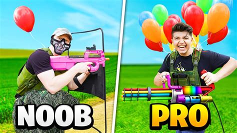 Noob Vs Pro Battle Royale Airsoft Challenge Youtube