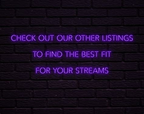 Purple Neon Twitch Overlay Package Minimal Purple Neon Etsy