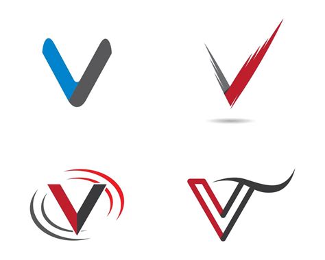 Letter V Logo Design Set Download Free Vectors Clipart