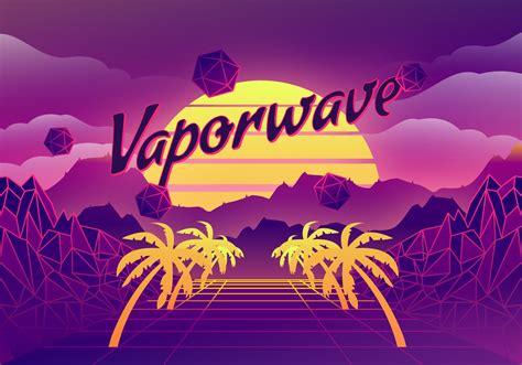 Vaporwave Background Illustration Download Free Vectors Clipart