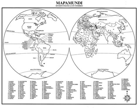 Mapamundi Con Nombres Para Colorear Tamaño Carta Imagui