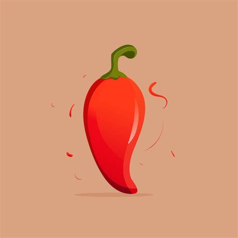 Premium Vector Red Hot Chili Vector Flat Illustration