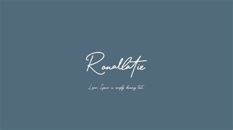 Ronallatie Font Download Free For Desktop And Webfont