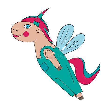 Flying Pony Unicorn Horse Stock Vector Illustration Of Draw Baby