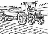 Tractor Coloring Field Harvester Transportation Forage Printable Coloriage Kb sketch template
