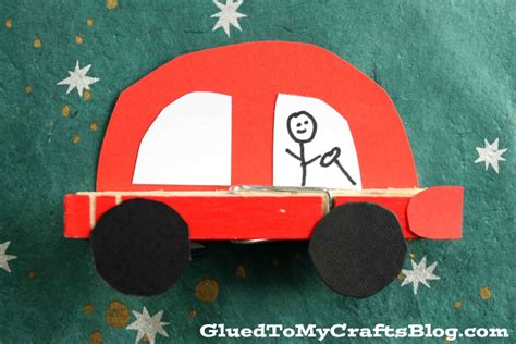 Paper And Clothespin Cars