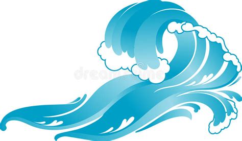 Blue Surfer Crashing Wave Stock Illustration Illustration Of Generated