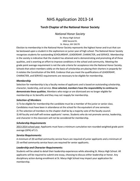 National Honor Society Essay Ideas