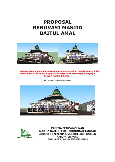 Proposal Renovasi Masjid Doc