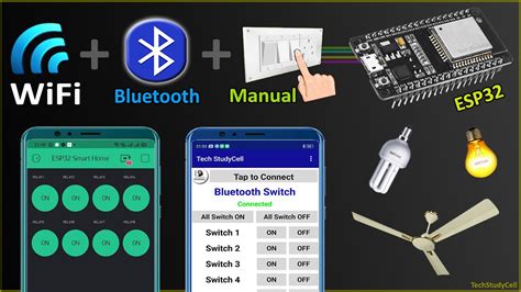 Esp32 Wifi Bluetooth Smart Home Automation With Manual Switch And Blynk