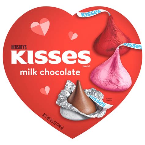 save on hershey s kisses milk chocolate valentine s day candy heart box order online delivery