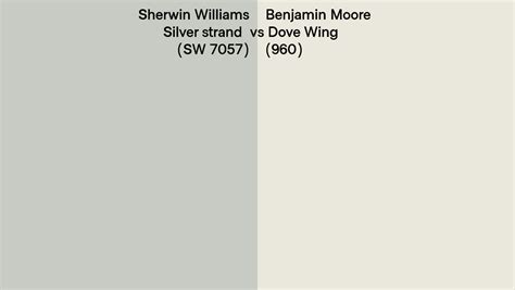 Sherwin Williams Silver Strand Sw 7057 Vs Benjamin Moore Dove Wing 960 Side By Side Comparison
