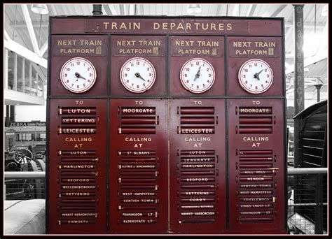 Departures A Vintage Departures Board From A Railway Stati Flickr