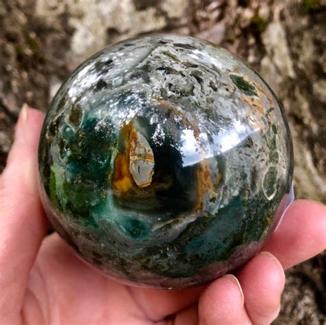 70mm Polychrome Jasper Sphere Orb Ball Mineral Display Specimen