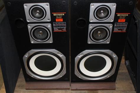 Sold At Auction Fisher Vintage Floor Speakers Model Stv 827