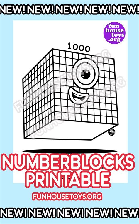 New And Fun Numberblocks Printables On Fun House Toys Fun Printables