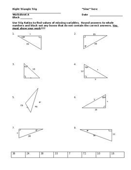 Explore our rich collection of videos, games, activities and worksheets that are. Right Triangle Trig Worksheet by Chris Smith | Teachers ...