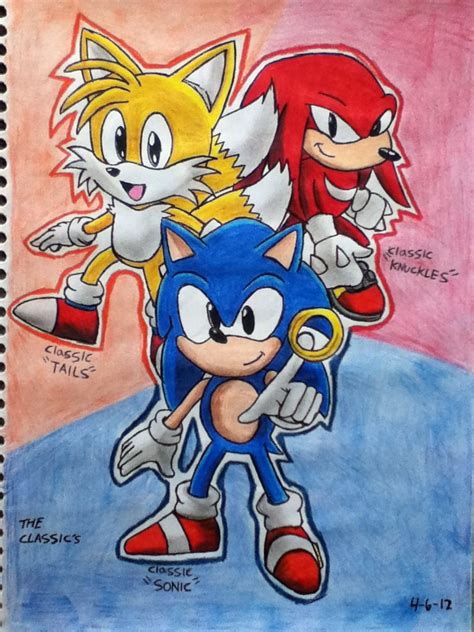 Classic Sonic Tails Knuckles By Emichaca On Deviantart