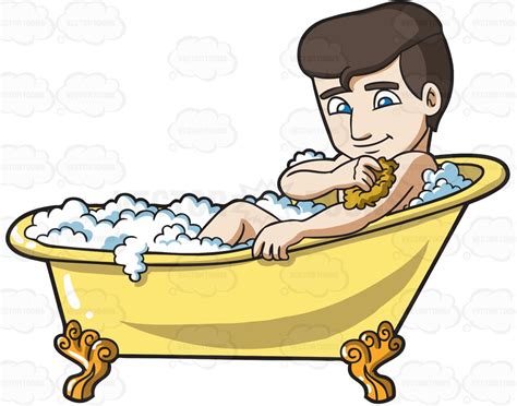 Cartoon Bubble Bath Clip Art