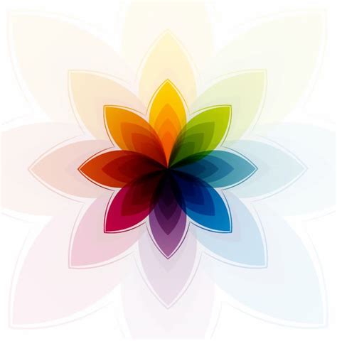 Colorful Abstract Flower Vector Graphic Free Vector