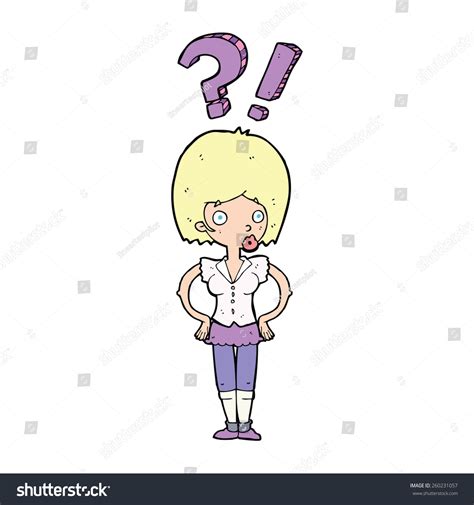 Cartoon Woman Asking Question Stock Vector Royalty Free 260231057 Shutterstock