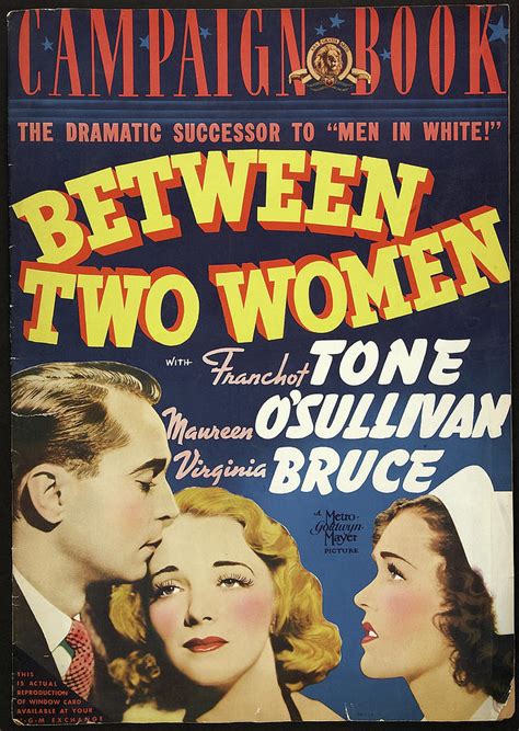 Between Two Women With Franchot Tone And Maureen Osullivan 1937 Mixed Media By Stars On