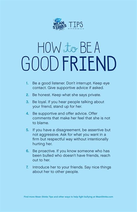 How To Be A Good Friend Meanstinks School Counseling Pinterest