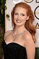 Jessica Chastain Golden Globes Red Carpet Photo