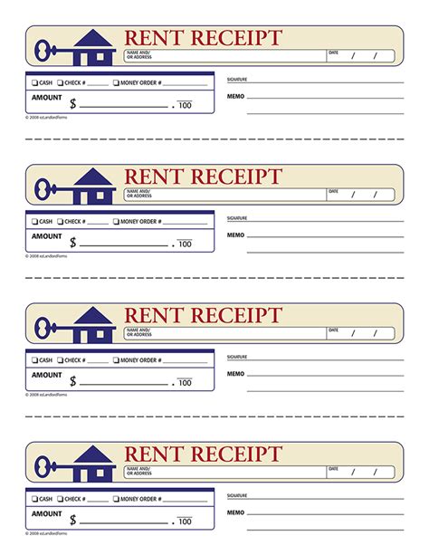 Printable Landlord Rent Receipt Template Printable Templates