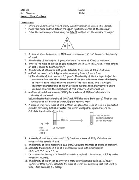 Density Word Problems 09