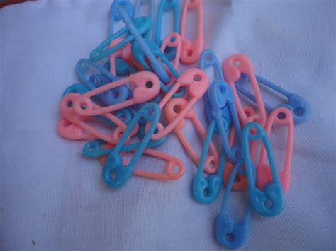 Vintage Lot Of Plastic Pink And Blue Baby Diaper Pins Baby Etsy Uk