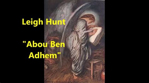 Abou Ben Adhem Great Poem By Leigh Hunt Abous Comment Pleases God