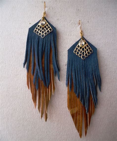 Leather Fringe Earrings Would Be Fairly Easy To Diy