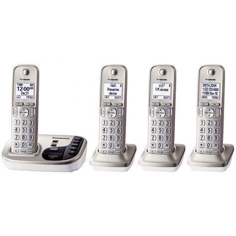 Panasonic 4 Handset Expandable Cordless Phone With Talking Caller Id