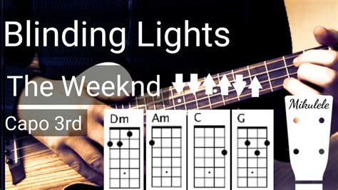 Blinding Lights The Weeknd Ukulele Tutorial Play A Long Youtube