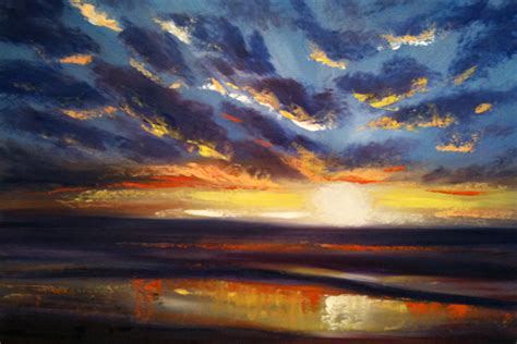 How To Paint A Sunset In Oils Step By Step Demonstration