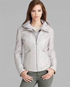 Laundry By Shelli Segal Jacket Mini Quilted Highlow Zip Front In Gray