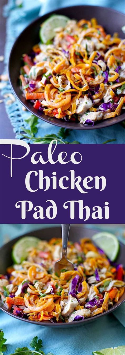 Skip the takeout and make this healthy chicken pad thai recipe instead! Paleo Chicken Pad Thai | Recipe | Paleo recipes easy